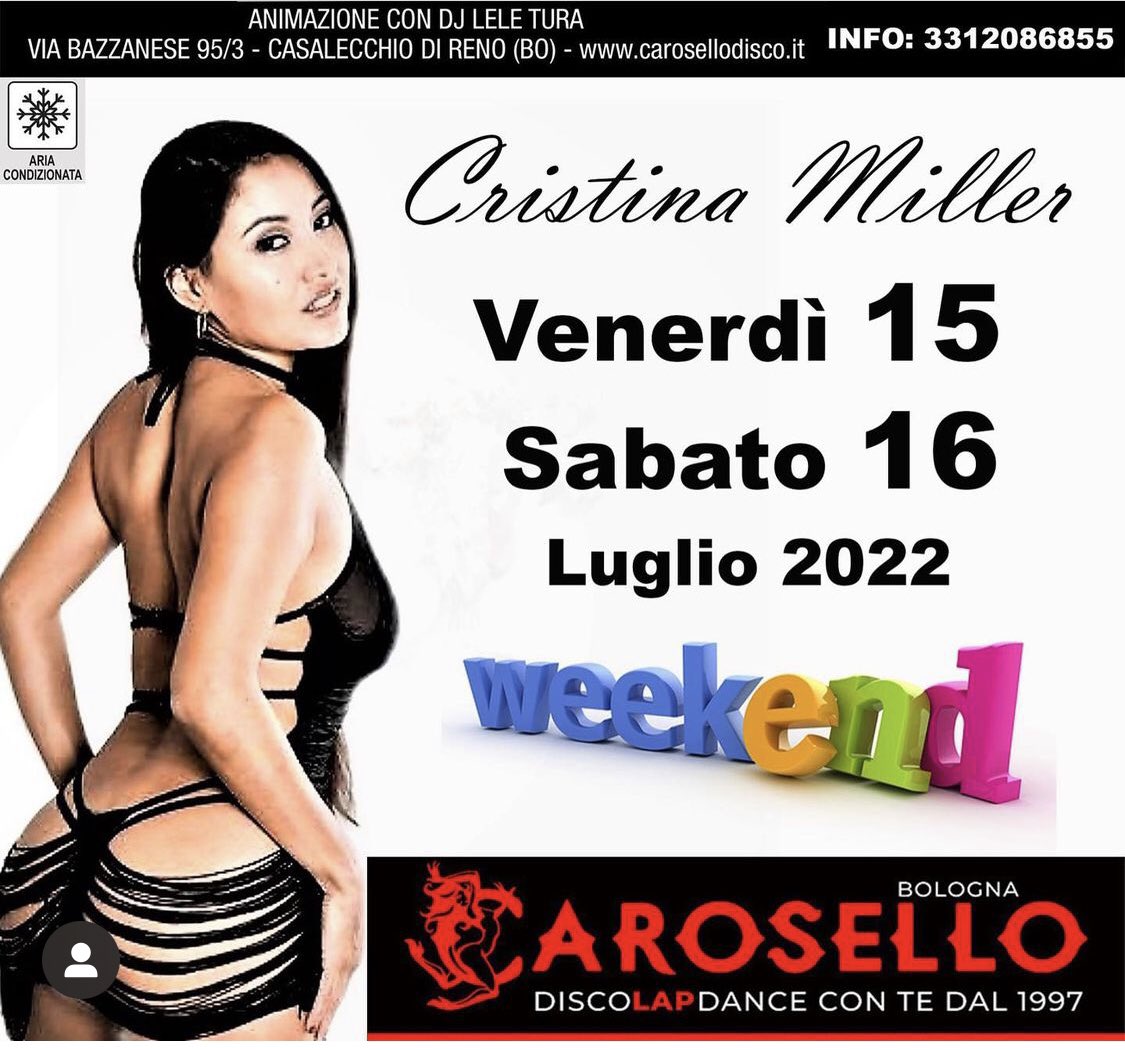 Cristina Miller .xxX on Twitter: "This night!!! Questa sera!! #cristinamiller #bologna al