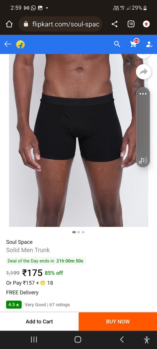AMBATISHIVA16's tweet photo. @Flipkart Fake price by flipkart  the soul space boxer truck mens (New SKU: MWB-7025-BLK-00L) SKU CODE : SSMB02B )(Van no :ME46)was only 249 mrp , the price in flipkart is 1199 fake 85%DISCOUNT cheating the customers ,iam going to complaint in consumer court of india. Worst by https://t.co/Lrnyce5iKJ