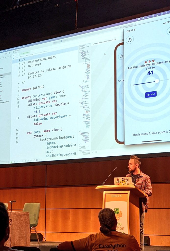 cagilulusahin's tweet image. Listening the talk "How to embed a Python interpreter in an iOS app" in #EuroPython2022.
@llanga is building an iOS app live 🐍🎆👹