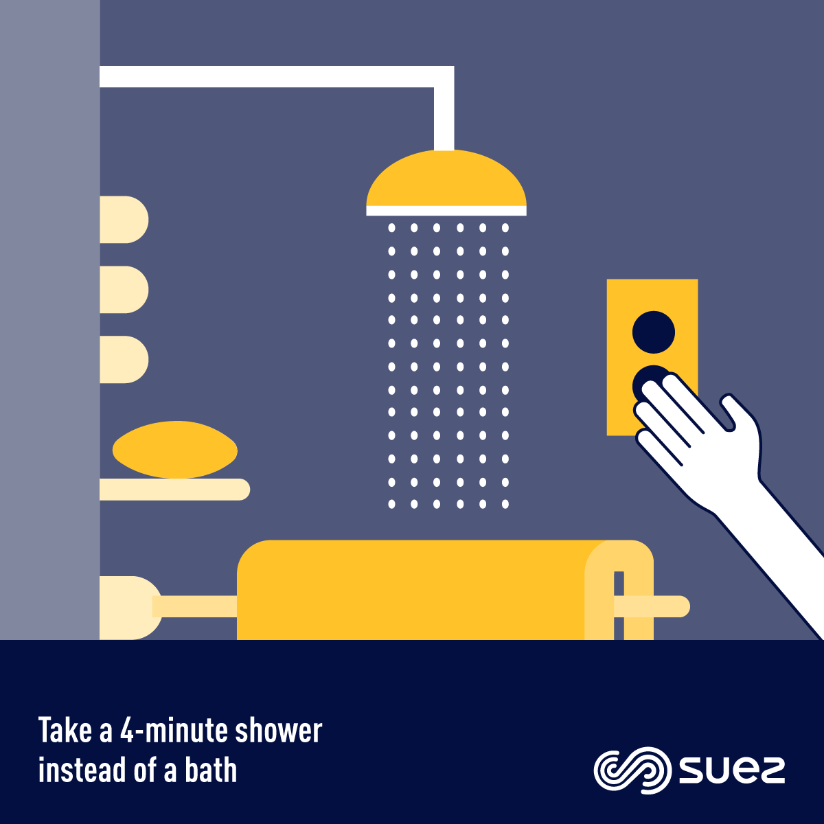 #EcoTips 🍃
130 litres: this is the amount of #water saved by taking a 4-minute shower rather than a bath (source Cleau) 🚿