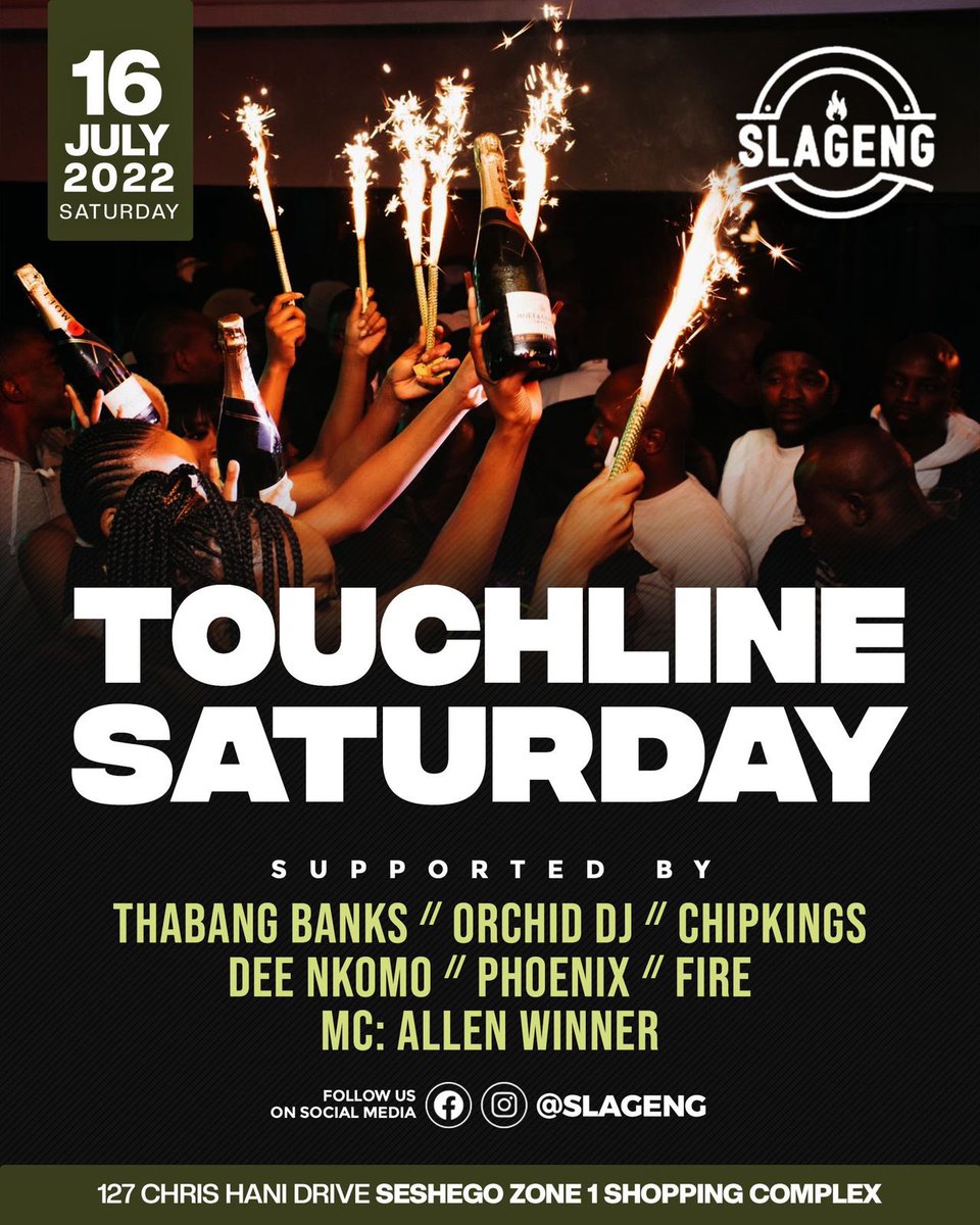DeeNkomo_'s tweet photo. Slageng tomorrow night. Pull up #TouchlineSaturday #Slageng https://t.co/COJO8gJISc