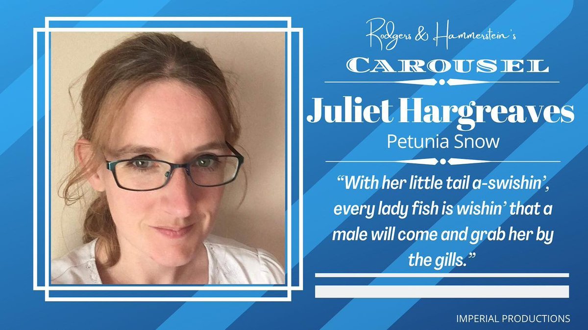 Introducing our precious jewel, Juliet. A frequent performer with <a href="/Imp_Prod_UK/">Imperial Productions</a>, Juliet is delighted to performing in one of her favourite musicals. She is also our wonderful dance captain, helping cast members through their stumbling steps!

imperialproductions.org

#musical