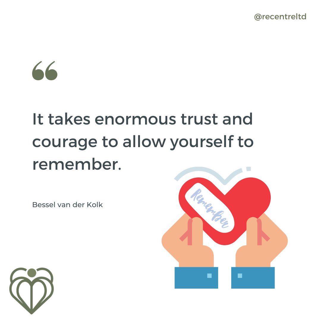 RecentreLtd's tweet image. Taking the step to remembering and processing what happened is a courageous step.

It won&apos;t happen over night, but it will be worth it.

#processingtrauma