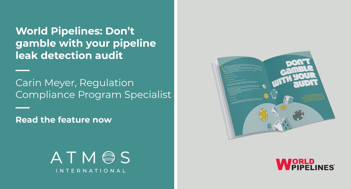 AtmosInt's tweet image. Our article in World Pipelines outlines a holistic view of the core aspects to consider when approach compliance audits. 
 
#APIcompliance #pipelineregulation #pipelines @WorldPipelines 

okt.to/2PiQyL