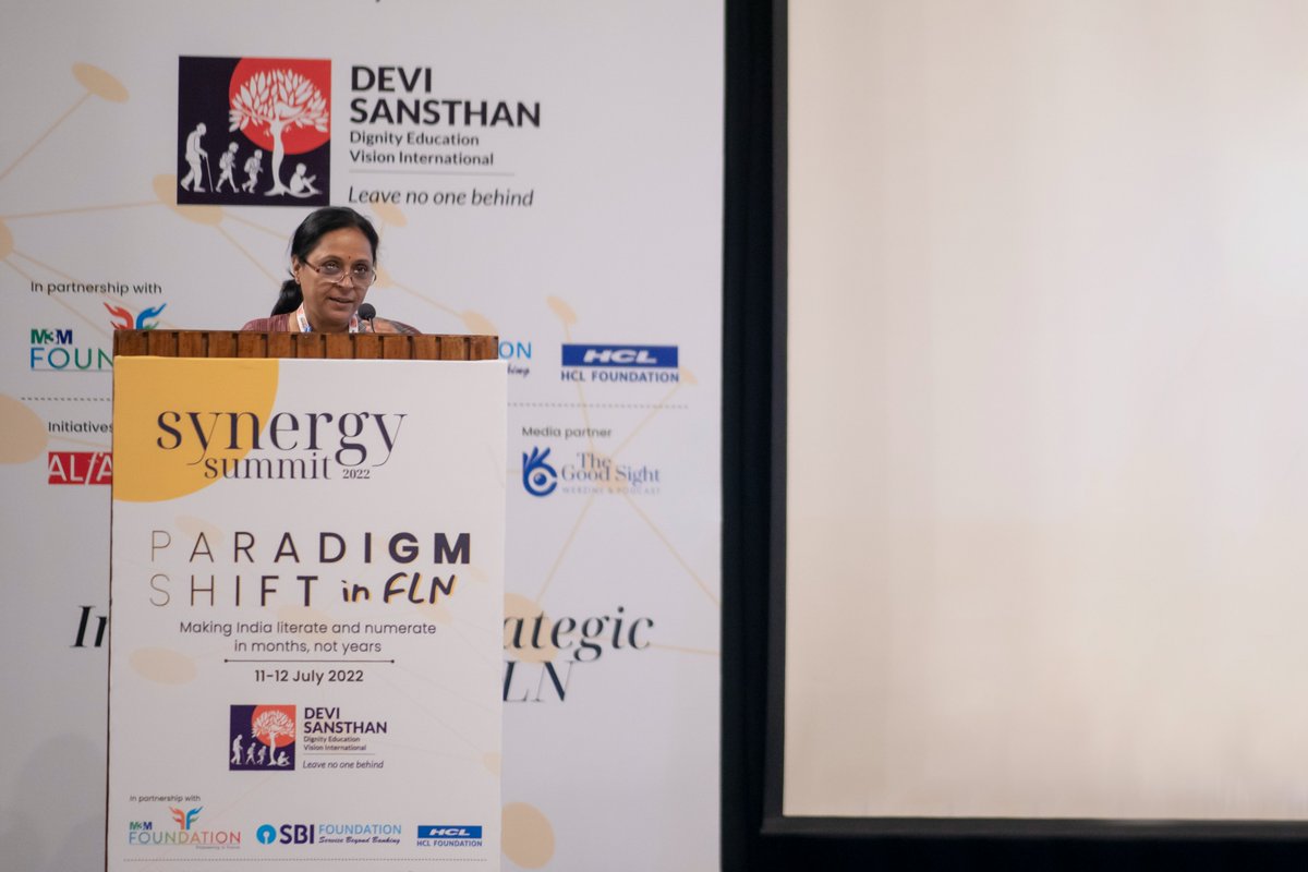 DEVI_Sansthan's tweet photo. #SynergySummit: @rkamalgaur, Deputy Director Programmes Education, @stc_india, has nearly 28 years of experience in the development sector. In her speech, she underlined the programmes designed to better the lives of underprivileged children through education, health & nutrition. https://t.co/vnOGKp1zN1