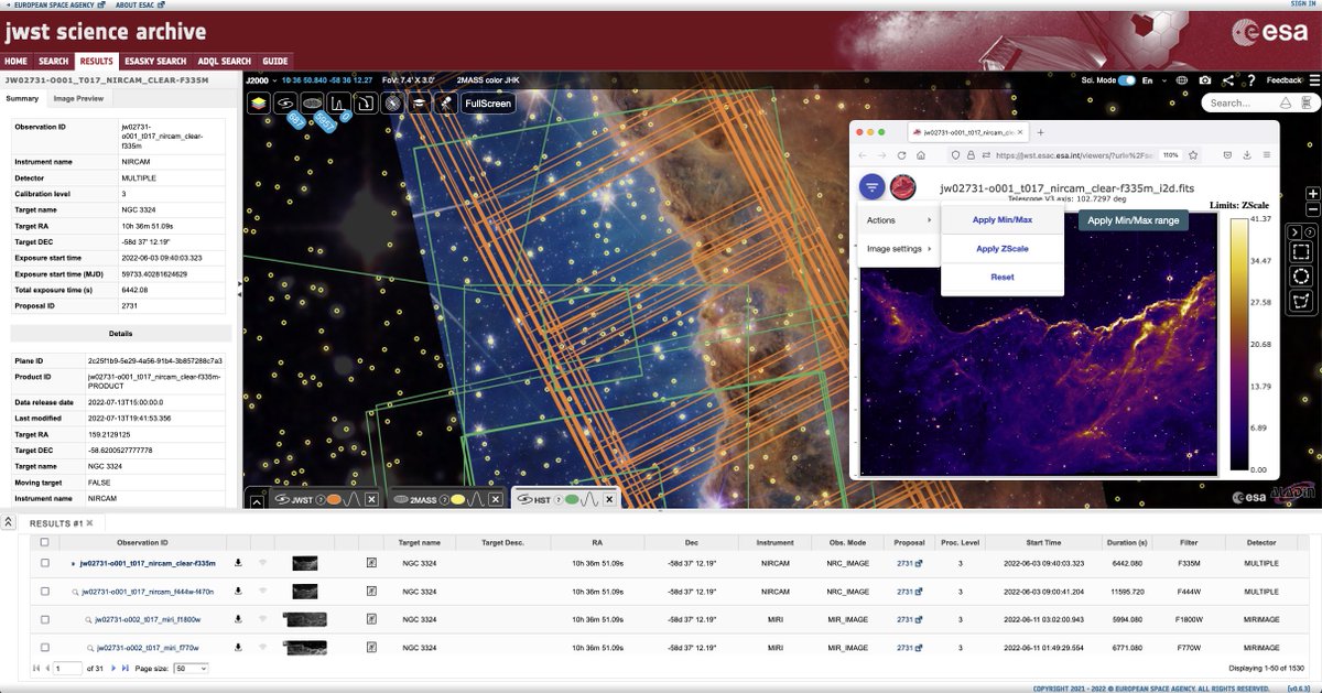 They're here! #Webb Public and proprietary data are available in the European JWST archive (jwst.esac.esa.int/archive/)! Read all about the archive and it's great functionalities here: esdcnews.esac.esa.int/news/2022-07/
#EuropeMeetsWebb
#WebbSeesFarther
#UnfoldTheUniverse
<a href="/esascience/">ESA Science</a> <a href="/ESA_Webb/">ESA Webb Telescope</a>