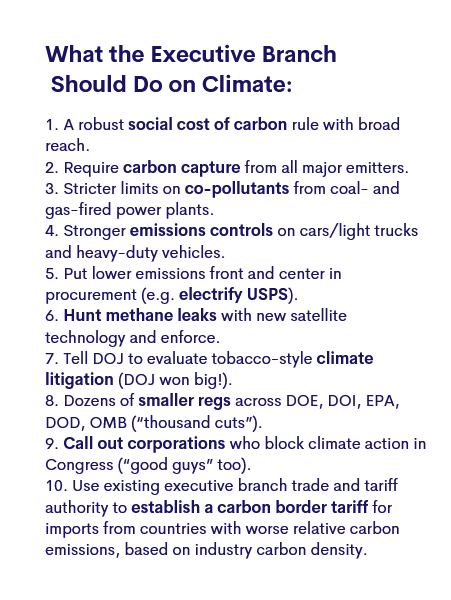There is opportunity in this moment. The Biden administration has a wide lane to step up and start taking vigorous action to fight the climate crisis.