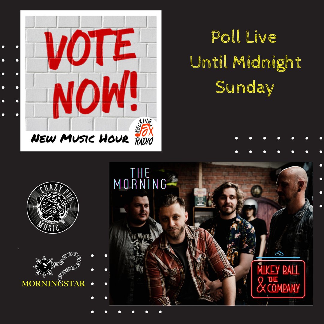 Crazy Pug Music (@crazypugmusic) on Twitter photo βπͺ Last week <a href="/EveryoneLies4/">Everyone Lies</a> were played on <a href="/rockingfoxradio/">Rocking Fox Radio</a> put up for a vote and WON so they opened the show this week with 'Biscuits'
THIS week Mikey Ball & The Company are up so, please let us win again that would be fab!!
LINK IN BIO TO VOTE
<a href="/MSTARLiveandDev/">Morningstar</a> βπͺ Last week <a href="/EveryoneLies4/">Everyone Lies</a> were played on <a href="/rockingfoxradio/">Rocking Fox Radio</a> put up for a vote and WON so they opened the show this week with 'Biscuits'
THIS week Mikey Ball & The Company are up so, please let us win again that would be fab!!
LINK IN BIO TO VOTE
<a href="/MSTARLiveandDev/">Morningstar</a>