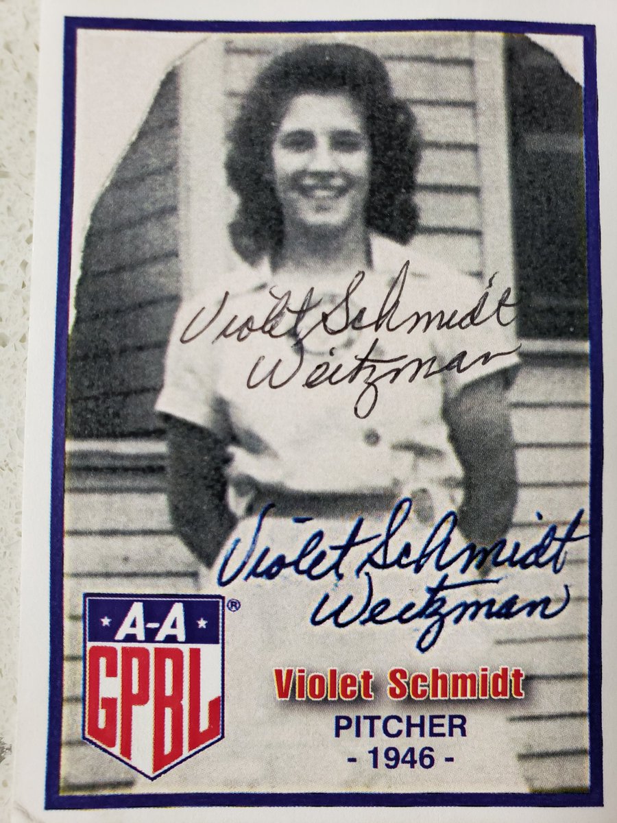 jarahwright's tweet photo. One of my favorite baseball career moments was hosting former Rockford Peaches pitcher Violet Schmidt who threw out the first pitch at a GJ Rockies game. #AAGPBL #ImAPeach https://t.co/XykiYnU8k7