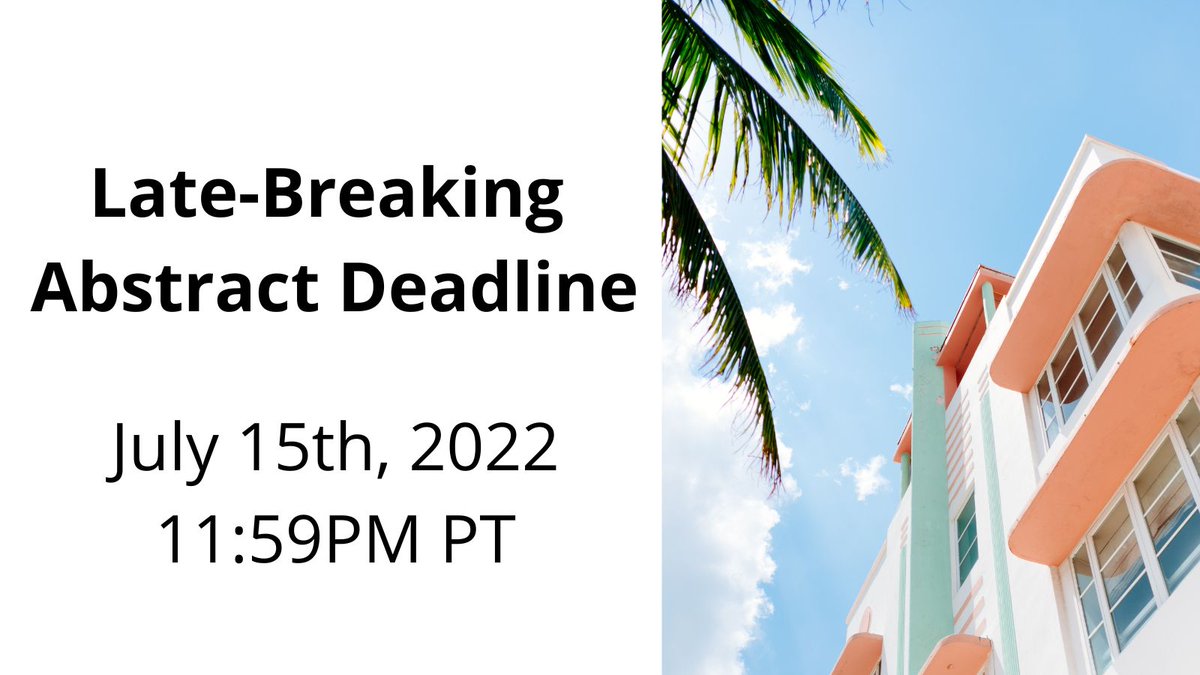 TODAY is the last day to submit a WMIC late-breaking abstract!
Submit your abstract by July 15th, 2022, 11:59 pm PT.
We hope to see you in Miami!