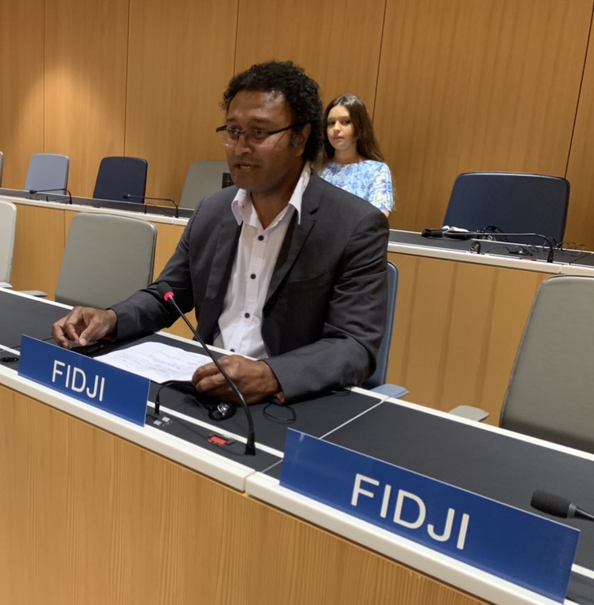 FijiGeneva's tweet photo. ‘#IntellectualProperty is an important contributor to socio-economic growth and development, as a #smallislanddevelopingstate in the #Pacific, we have a rich talent of both traditional knowledge and creativity to be safeguarded’ HE Amb Daunivalu in todays #WIPOGA63 https://t.co/7FRwOcmOvQ
