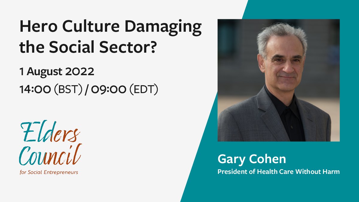 Hero culture damaging the #SocialSector? - #webinar with Gary Cohen!
1st August 14:00 (BST) / 09:00 (EDT)
Does our hero culture demand too much as #SocialEntrepreneurs clamour for funding and to raise the profile of their cause? 
Book free: eventbrite.co.uk/e/hero-culture… #SocialImpact