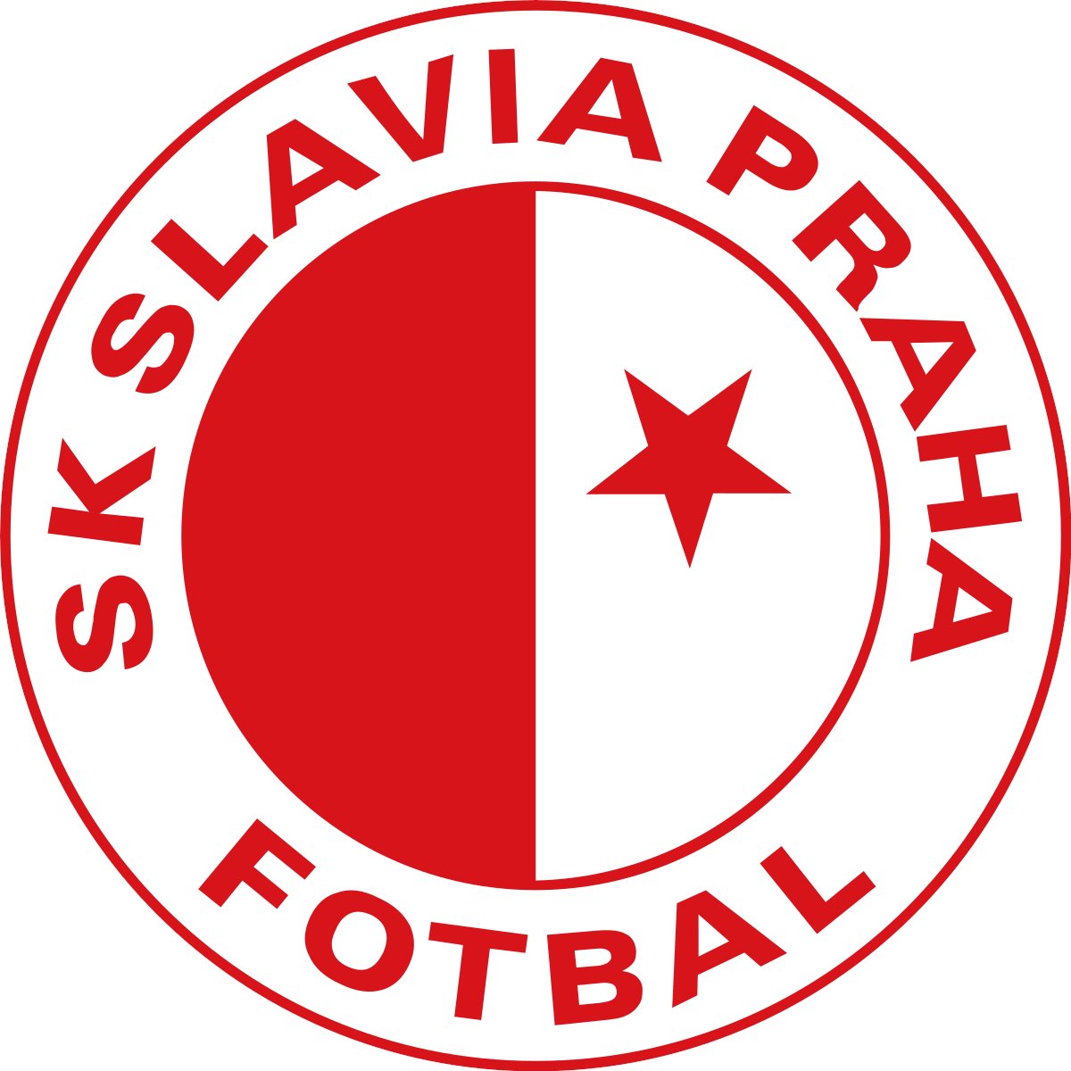 SK Slavia Praha Logo/Crest Redesign Mono