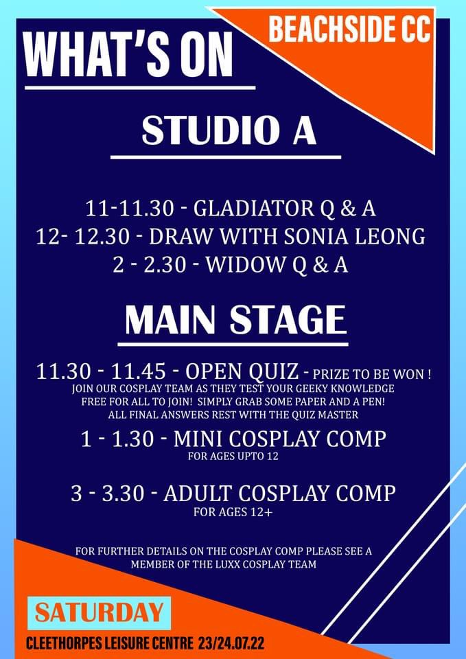 luxxEventsuk's tweet photo. With just over a week to go - check out the schedules for all the fun things happening next weekend! Come and join us! https://t.co/fxl2cuQiER