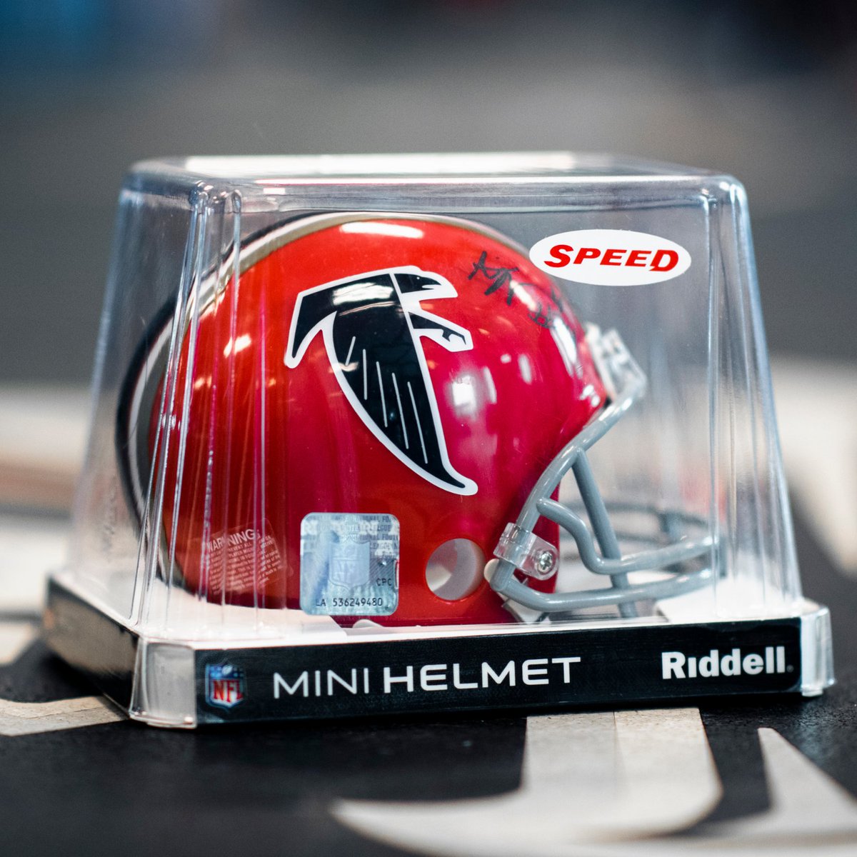 We feel like giving something away today 😏 RETWEET TO WIN this mini helmet signed by @ajterrell_8!