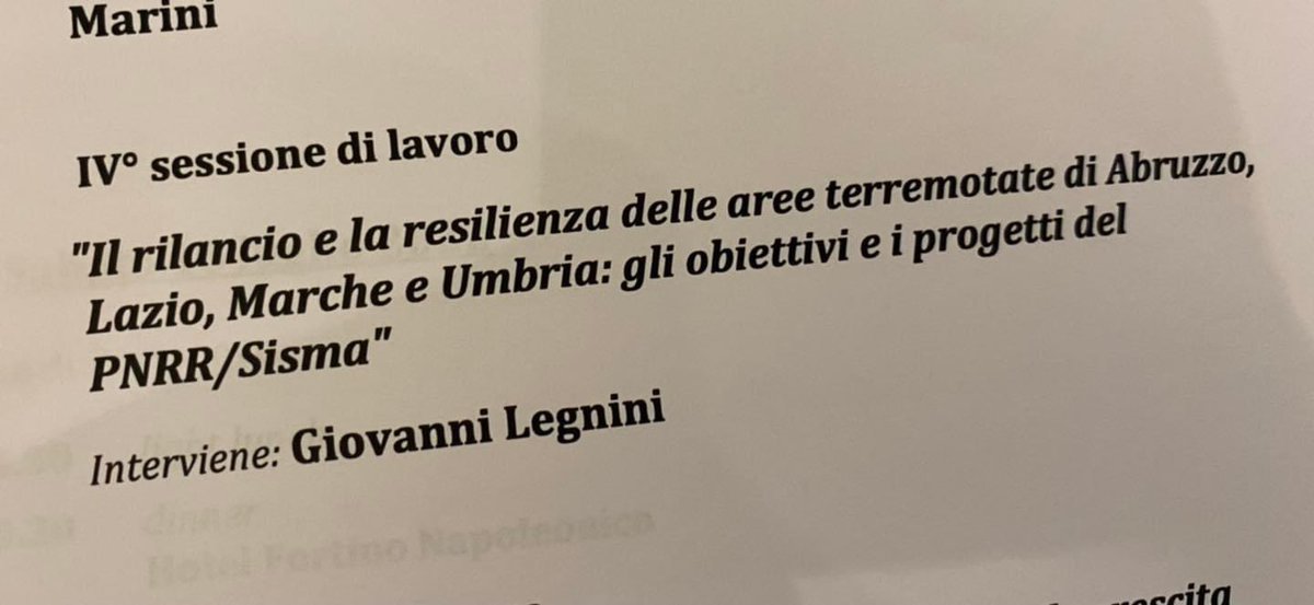 Nel pomeriggio intervento al Comitato scientifico della #FondazioneMerloni, per parlare degli obiettivi e delle opportunità del Fondo complementare al #PNRR dedicato ai territori colpiti dai terremoti del 2009 e del 2016