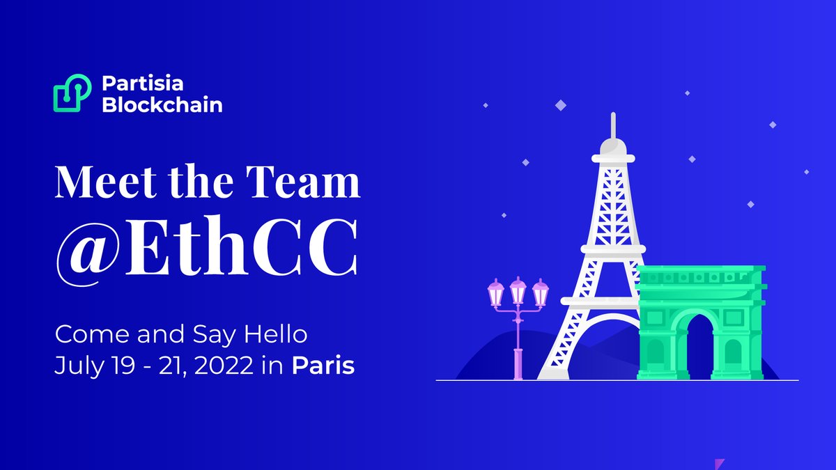 partisiampc's tweet photo. Make sure you come and say bonjour to our core team at EthCC in Paris between 19th-21st July. Let us know if you'll be there, we'd be happy to see you!  #Partisia #EthCC https://t.co/e2p3k2Xag0