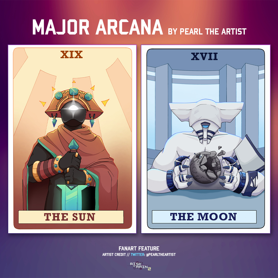 Risk of Rain 2 on Twitter "In Tarot readings, the Moon and the Sun are Major Arcana cards which