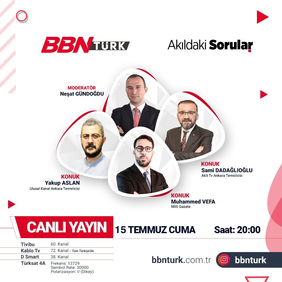BBN_Haber's tweet photo. Akıldaki Sorular Bu Akşam 20:00'da BBN Türk'te
@nesatgundogdu
#bbntv #bbnhaber #bbntürk #akıldakisorular #konya #istanbu https://t.co/73PcH8Rngr