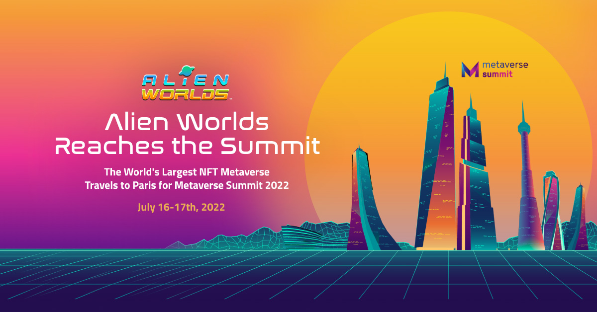 👀"Alien Worlds Reaches the Summit: The world's largest NFT metaverse travels to Paris for Metaverse Summit 2022"

👇👇
alienworlds.medium.com/alien-worlds-r…

#metaversesummit #BGA #metaverse #NFTs #utilityNFTs #AWmetaverse #AlienWorlds #blockchain