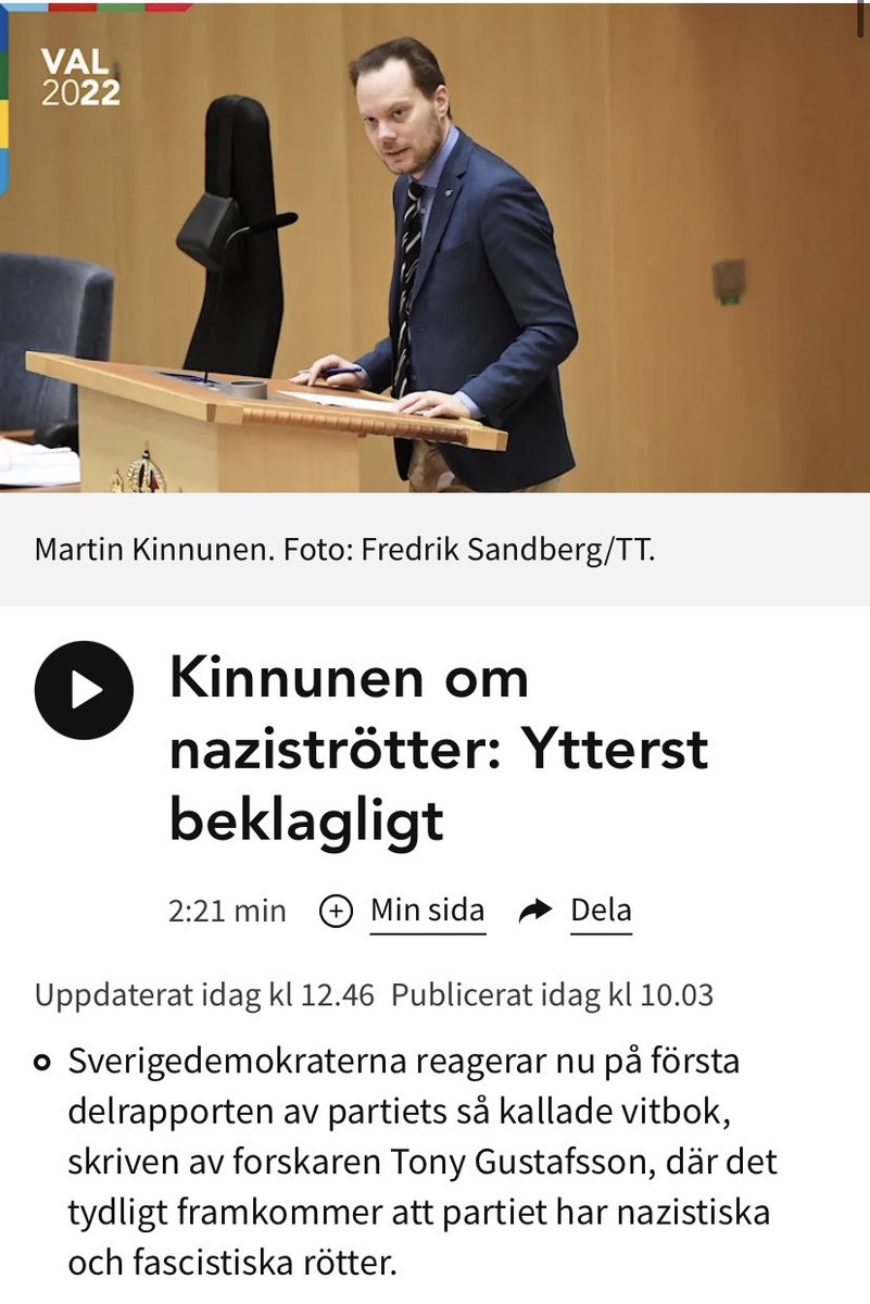 ”Ytterst beklagligt”, säger SD om sina rötter. Det är ju inte direkt en nyhet för någon att SD har nazistiska, rasistiska och antidemokratiska rötter.