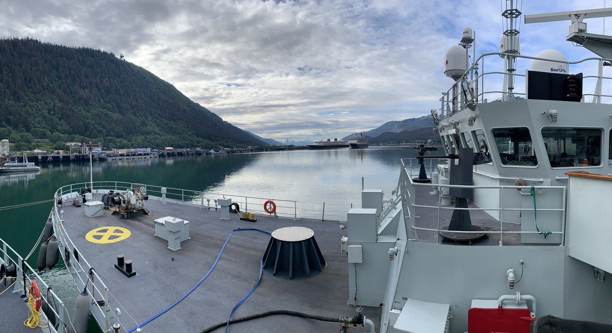 Port visit in #Juneau, #Alaska for <a href="/HmcsEdmonton/">HMCS Edmonton</a> and <a href="/HMCSBrandon/">HMCS/NCSM Brandon</a> after dodging some mini icebergs on the way in and supporting <a href="/RoyalCanNavy/">Royal Canadian Navy</a> Naval Warfare Officer training over the past weeks.