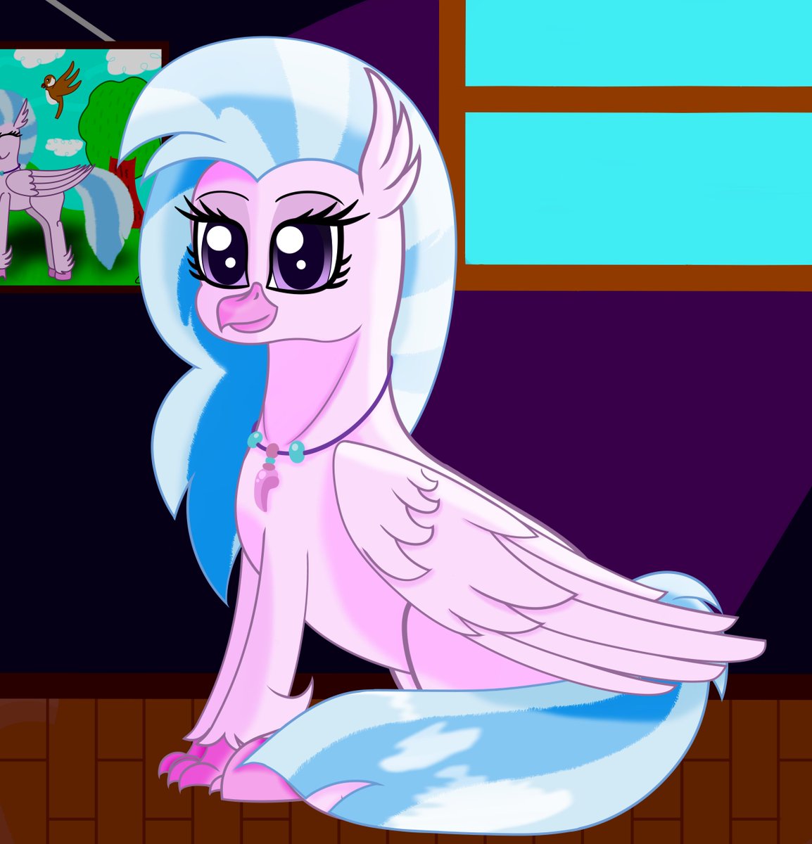 YutakaDeo's tweet photo. After 24th Feb a lot changes and i couldn't draw much, and even when i tried to nothing happens. But thx to my friend i found power what to do.
It's remake of my old art from 2019 (see in next tweet) to see how i improved in drawing

#Silverstream #MLPFiM #mlpfanart #hippogriff https://t.co/R9JgBZ5HP4