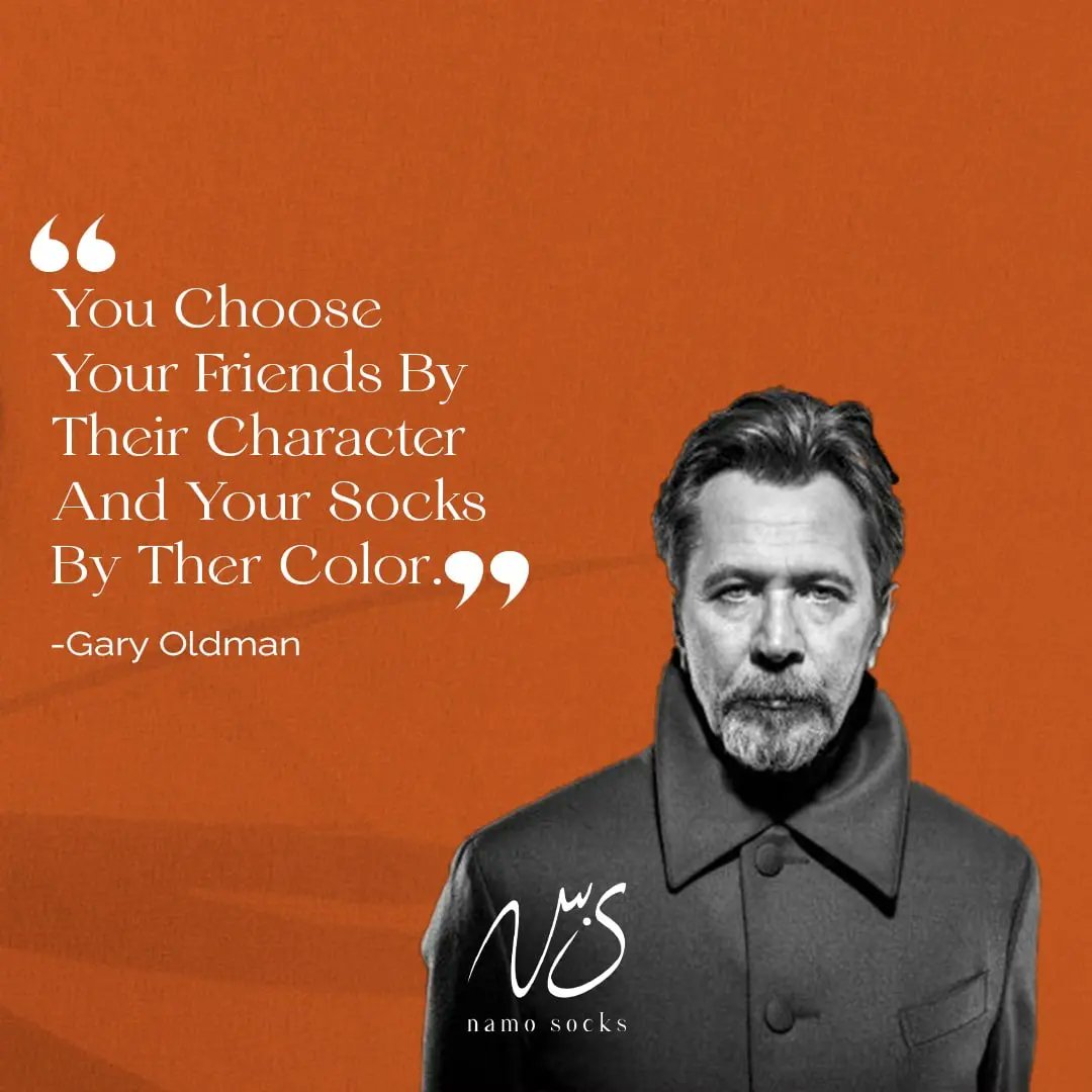 NamoSocks's tweet photo. You choose your friends by their character and
Your socks by thier color 
Gary Oldman.
Namosocks could be your new socks / freind 
#namosocks #kurdishbrand #smartwool #kurdishculture #quality  #garyoldman #socksqoute #friends #newsocks https://t.co/pJYMF44t5B