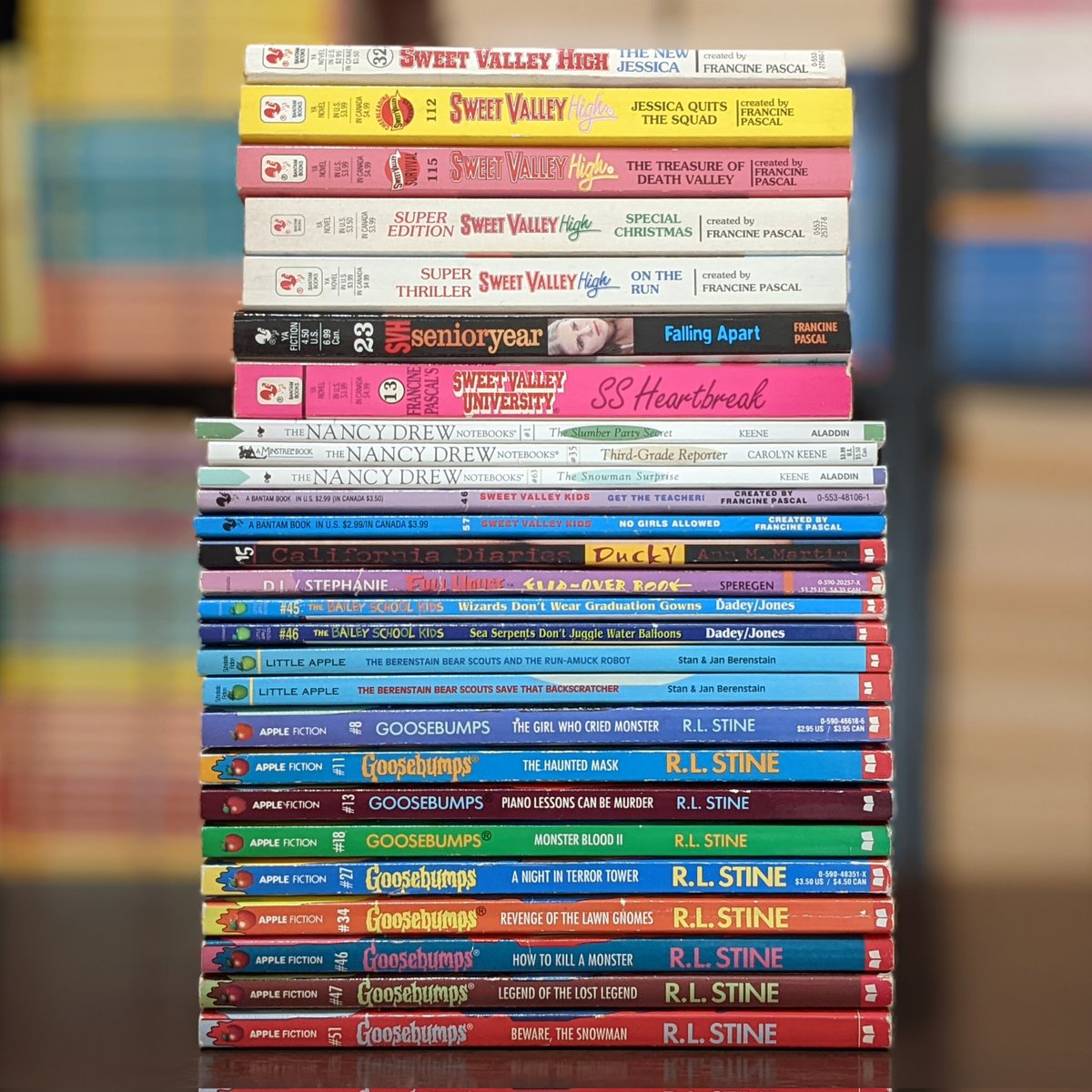 koalamountain's tweet photo. All the latest!

#baileyschoolkids #berenstainbears #californiadiaries #fullhouse #goosebumps #nancydrew #sweetvalley #booksforsale https://t.co/nwIW5TlqMs
