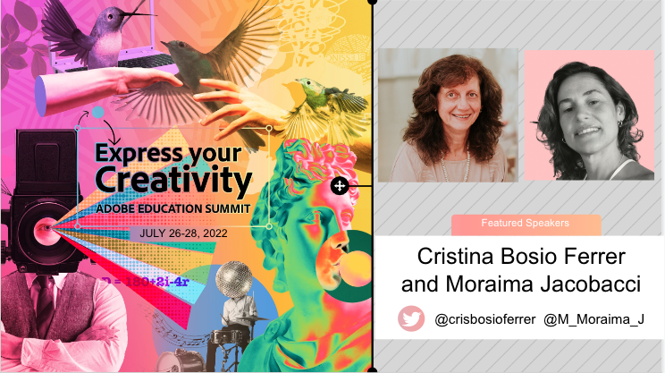 M_Moraima_J's tweet photo. Este año tengo la suerte de estar presentarme junto a @crisbosioferrer donde mostraremos nuestro parte de nuestra labor creativa con los chicos durante el Adobe Education Summit el 26 de julio! #adobeeducreative #aulascreativas #escuelascreativas https://t.co/zbNjYwuR2n