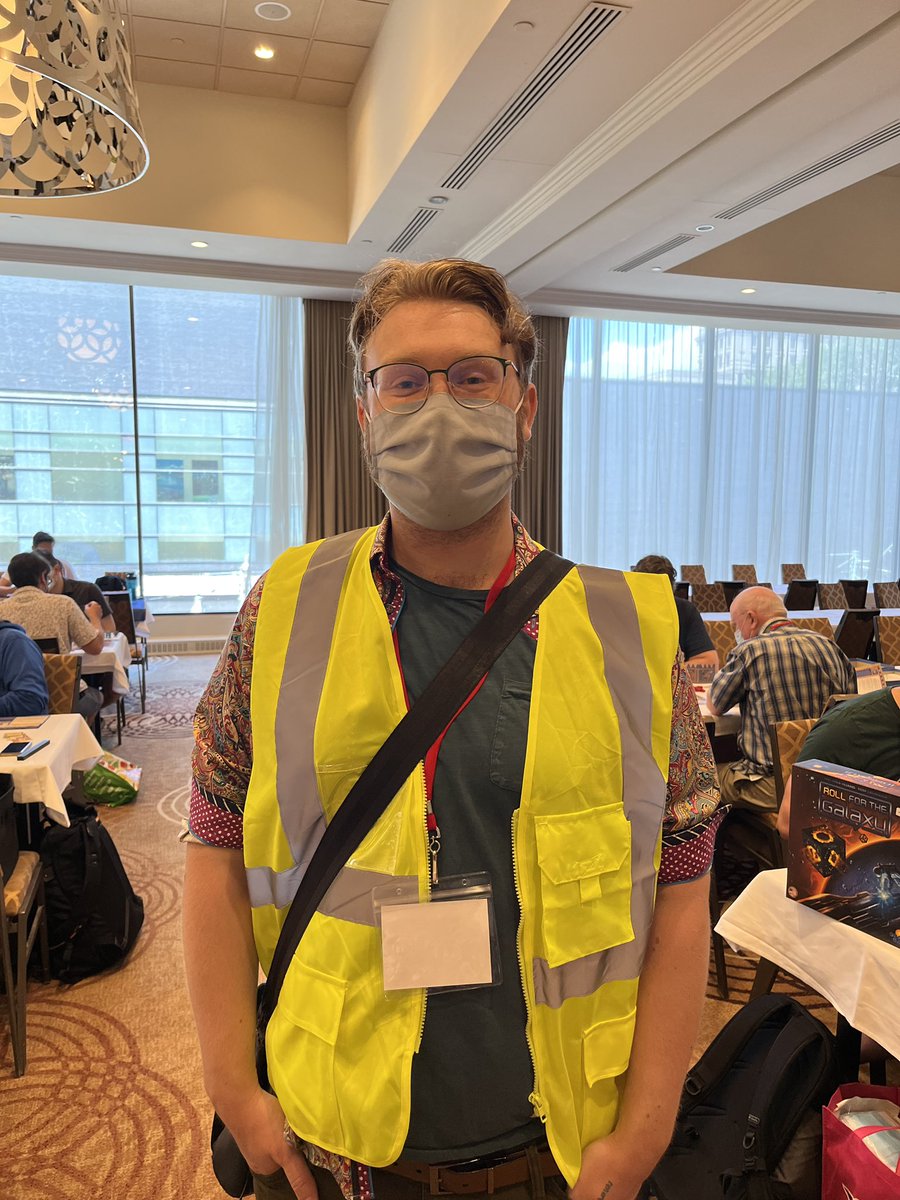 If you want to learn a board game at Breakout, keep an eye out for Billy of <a href="/I2MVpodcast/">Into the Meepleverse</a> - here to teach games for the next few hours, and again tomorrow morning. #boardgames #intothemeepleverse