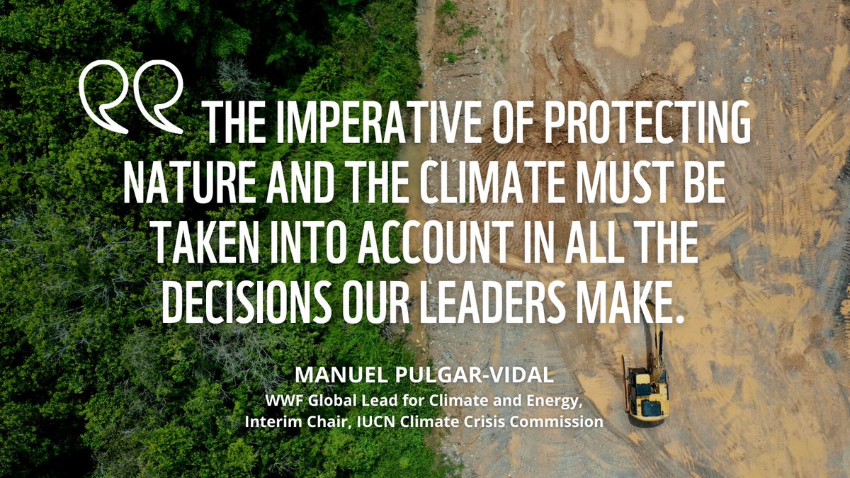 🔗Despite the clear links between them, so far the climate and nature crises have been addressed in silos.
We must connect them and drive forward shared solutions, writes WWF's 
<a href="/manupulgarvidal/">Manuel Pulgar Vidal</a> in a new <a href="/IUCN/">IUCN</a> letter bit.ly/3Pr47Ck

<a href="/WWF/">WWF</a> <a href="/climateWWF/">WWF Climate & Energy</a> <a href="/vikmica/">Vivek Kumar</a>
