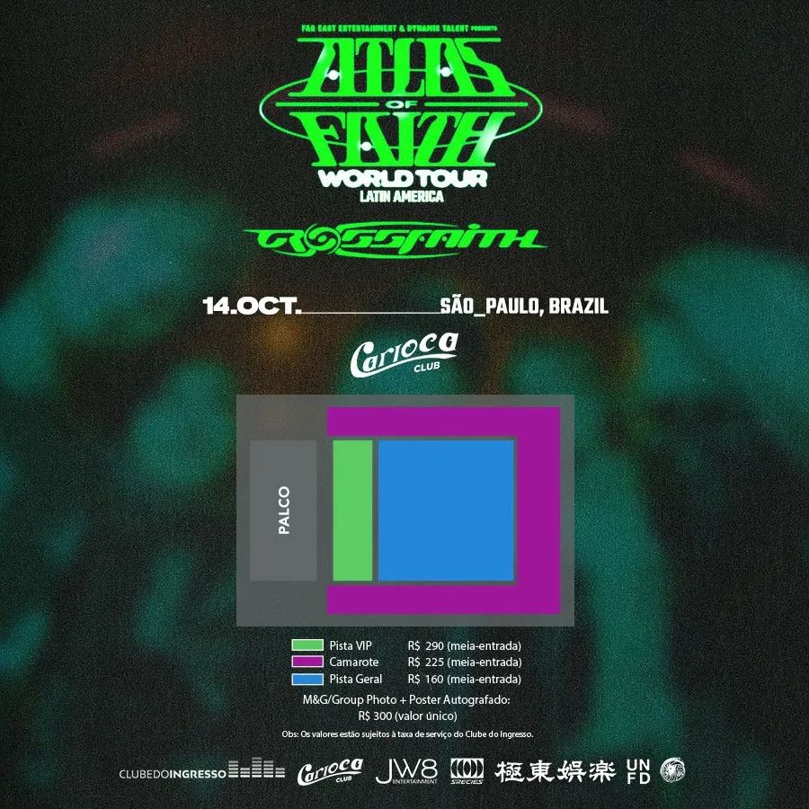 jw8ent's tweet photo. Valor dos ingressos:
Pista Vip: 290 reais (meia-entrada)
Camarote: 225 reais (meia-entrada)
Pista Geral: 160 reais (meia-entrada)
M&amp;G/Group Photo + Poster Autografado: 300 reais (valor único) https://t.co/ufvhuBKPLh