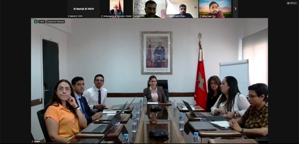 MezzourGhita's tweet photo. I had the pleasure of taking part, on Friday July 15, 2022, in an Online Seminar organized by the @orfonline on learnings and insights from Indian Startups Ecosystem and ways of collaboration with Morocco. https://t.co/n0rOdHDq2h