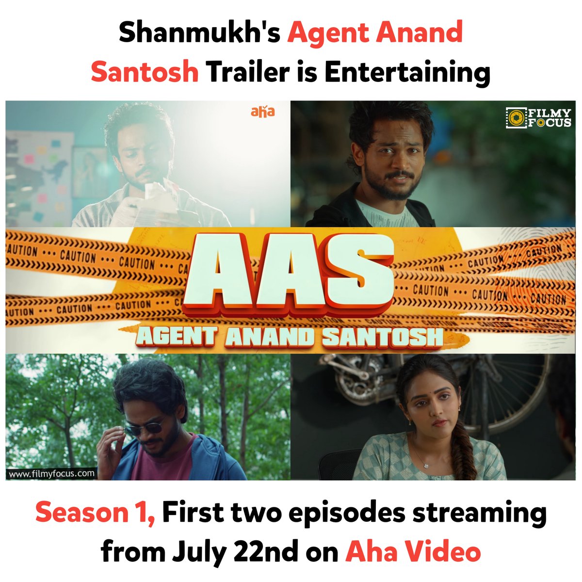 FilmyFocus's tweet photo. #AgentAnandSantosh Trailer Out Now
https://t.co/nkDXIcjTfx

#AASOnAHA #ShanmukhJaswanth's #AgentAnandSantosh @ahavideoIN @infinitummediaa @shannu__7 #ShanmukhJaswanth, #ArunPawar, #VaishaliRaj, #Alankritha #Shanmukh https://t.co/gH56YyPccF