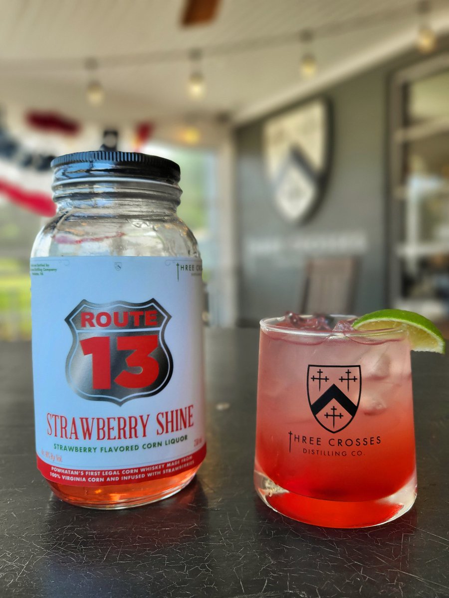 ThreeCrossesVA's tweet photo. IT'S THAT TIME OF YEAR! We will be releasing our seasonal Route 13 Strawberry Shine this Thursday, July 22nd! We will be open 11-8. Come by, it goes quick!! #threecrossesdistilling https://t.co/EMR39c9KJ6