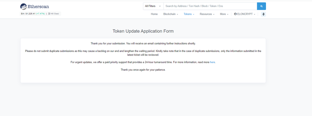 ElonCrypt's tweet photo. #ETHERSCAN #ECX #UPDATEUSEPLS #WEDIDIT #NOWWEWAIT #ETH #100gem https://t.co/f6eTfJA9fh