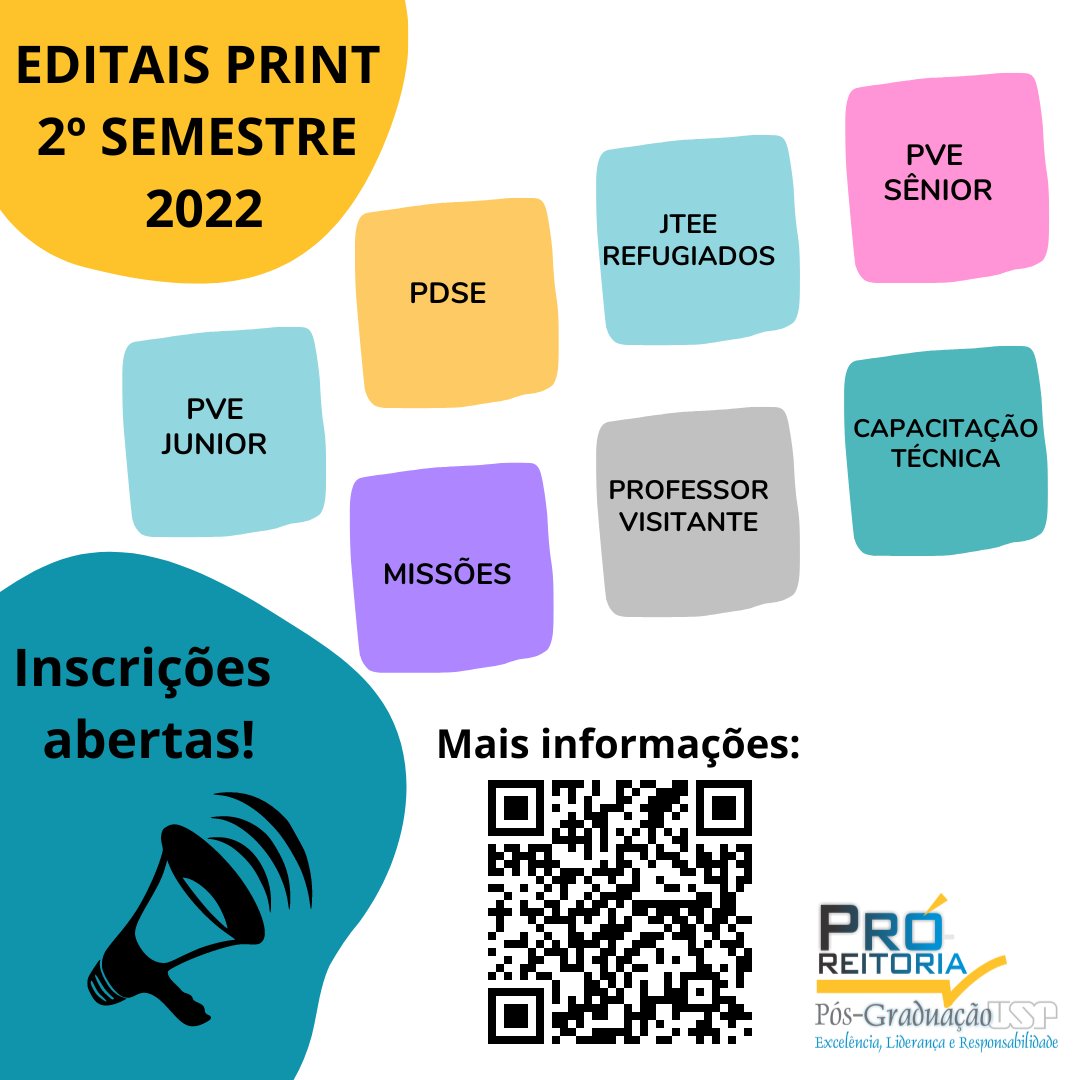 Pró-Reitoria de Pós-Graduação da USP - PRPG (@prpgusp) on Twitter photo 