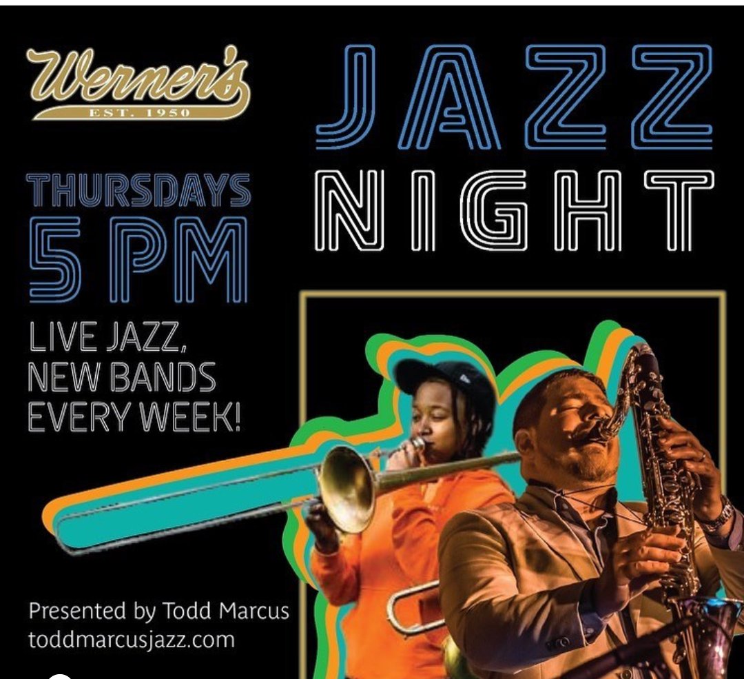 BaltimoreJazz1's tweet photo. Hey Baltimore! A new venue for Live Jazz! @ToddMarcusJazz presents Jazz Night Thursdays 5pm at #wernersdinerandpub 231 E Redwood St. 
#Livejazz #Baltimore #Citycenter
#downtown
#redwoodstreet https://t.co/c2W0OzOMco
