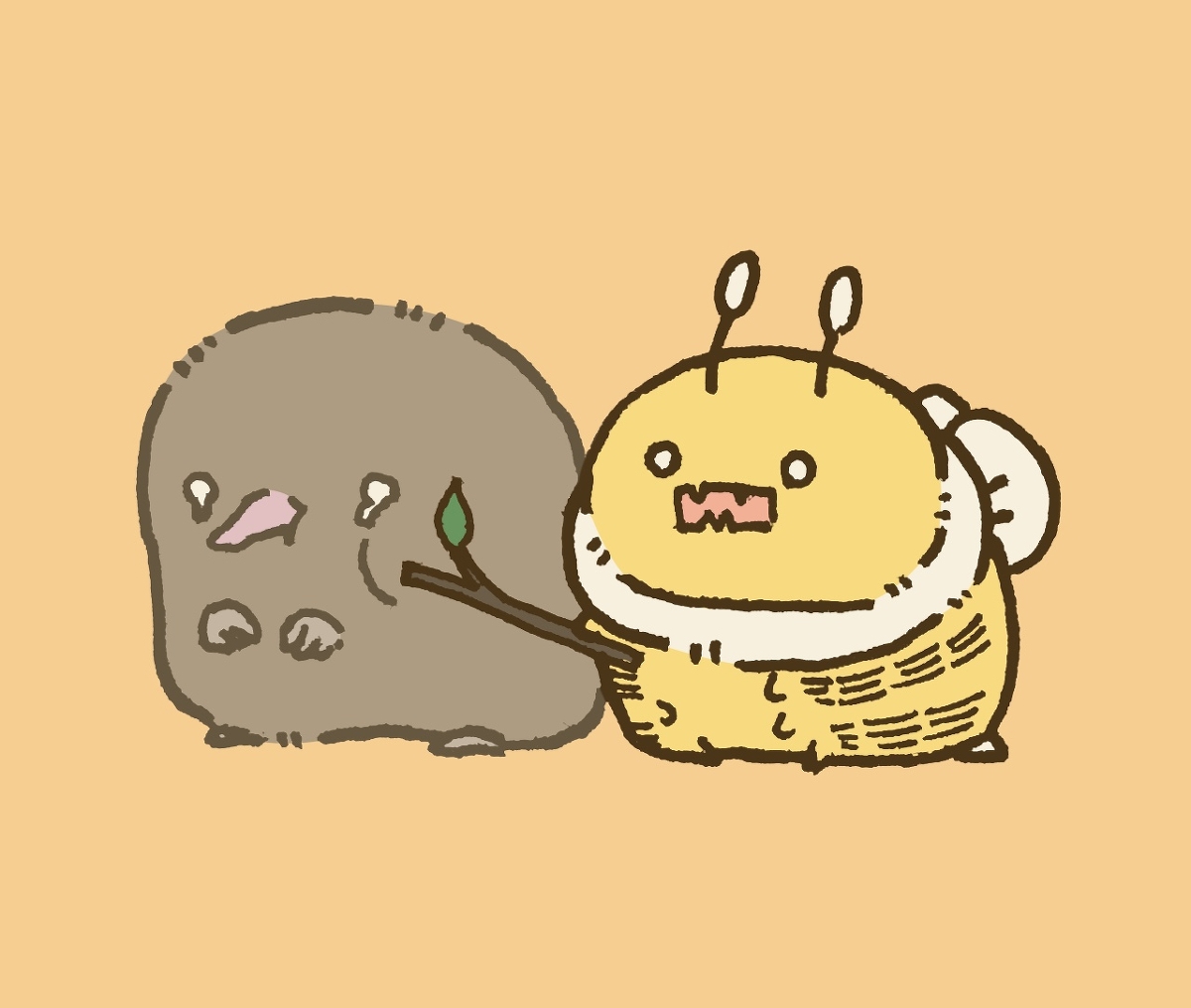 「土竜くんとはちさん #脊椎動物はちさんまとめ 」|遊ハち(5/20デザフェス)のイラスト