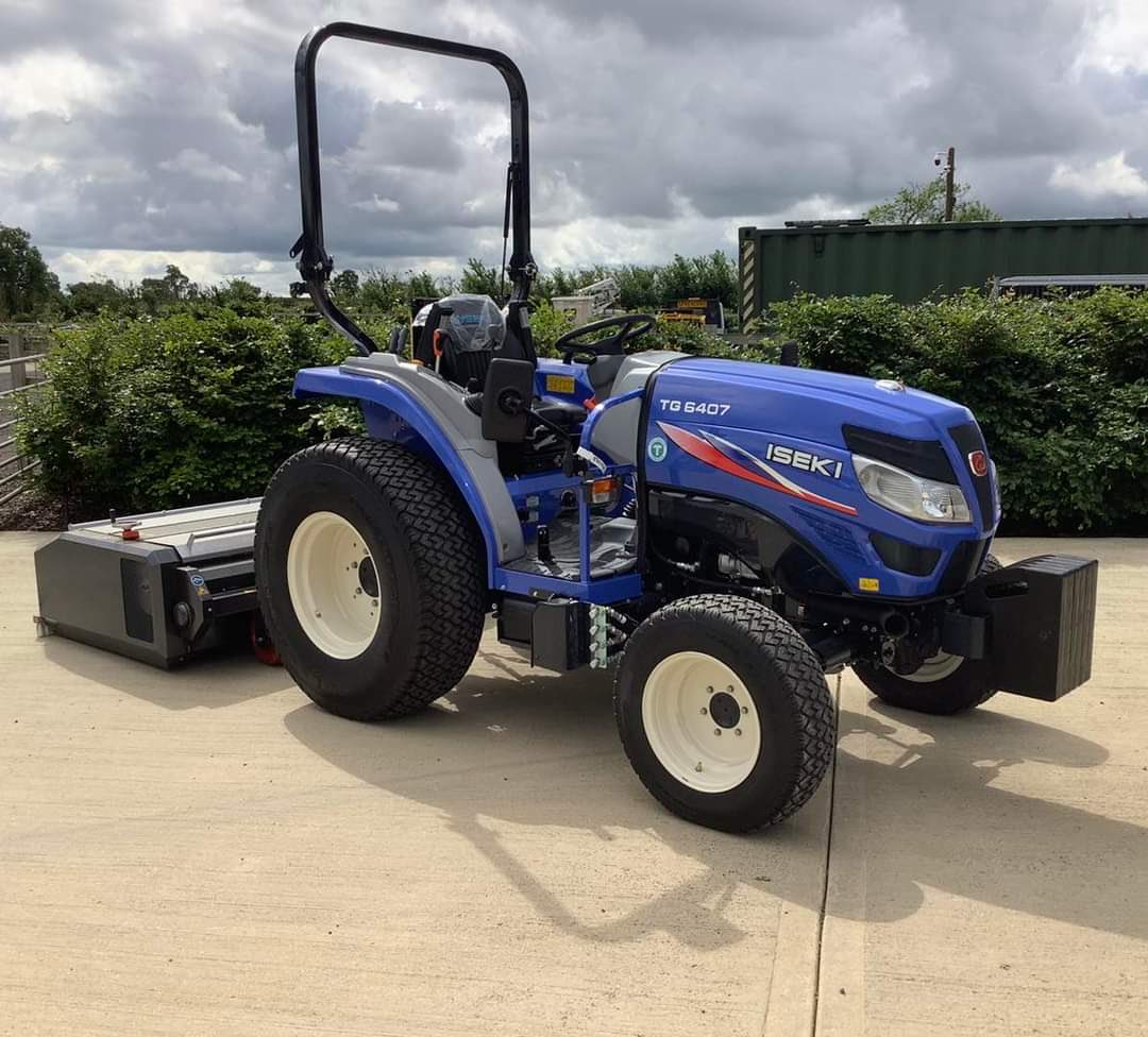 A new <a href="/iseki_uk/">ISEKI UK</a> TG6407IQ being delivered to a local contractor! This machine will be used for artificial cleaning of pitches in the local area! #buylocal #blueisbest #iseki