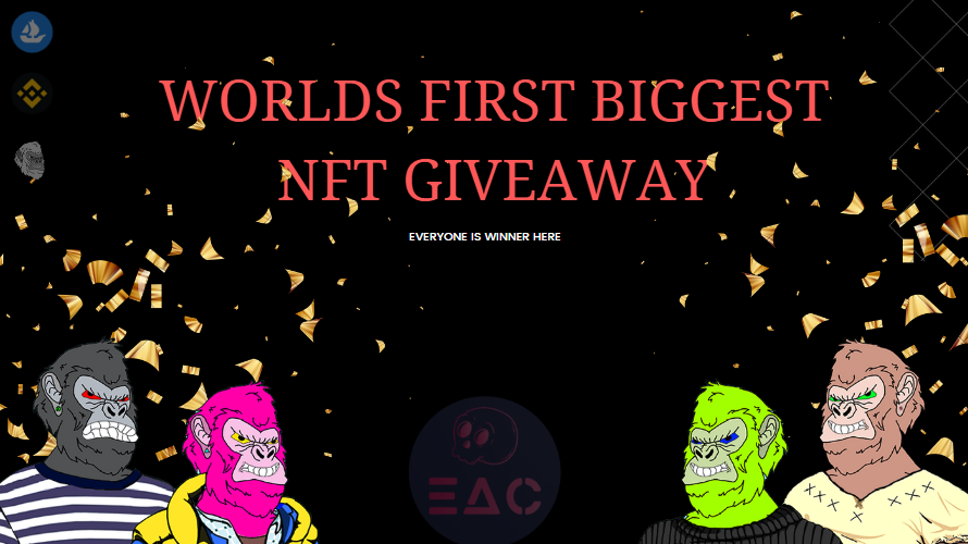 EagerApe_Club's tweet photo. Worlds First Hold to Earn NFT Giveaway
Prize : 
WL for 1666 Rare NFTs 
5000 Members for Free Mint
500 $EAC tokens for everyone

To Claim :
Compete Gleam Tasks https://t.co/rRCIMMnbWC

#NFTGiveaway #nftart #BNB #NFTcollectibles #Airdrop #CryptoNews #Giveaways #EAC #Trending https://t.co/VOBzzTglYB