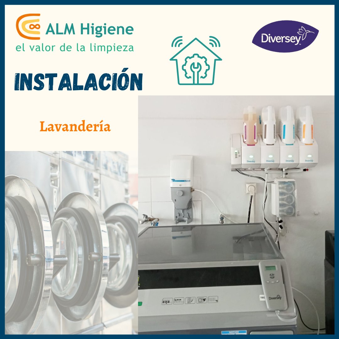 AlmHigiene's tweet photo. INSTALACIÓN✔️
Cuidamos a nuestros clientes
➡️ Mejora de procesos y beneficios
#Diversey #innovacion #lavanderia #horeca #Beneficios #calidad #resultados #limpieza #almhigiene https://t.co/LQWz2T7DQN