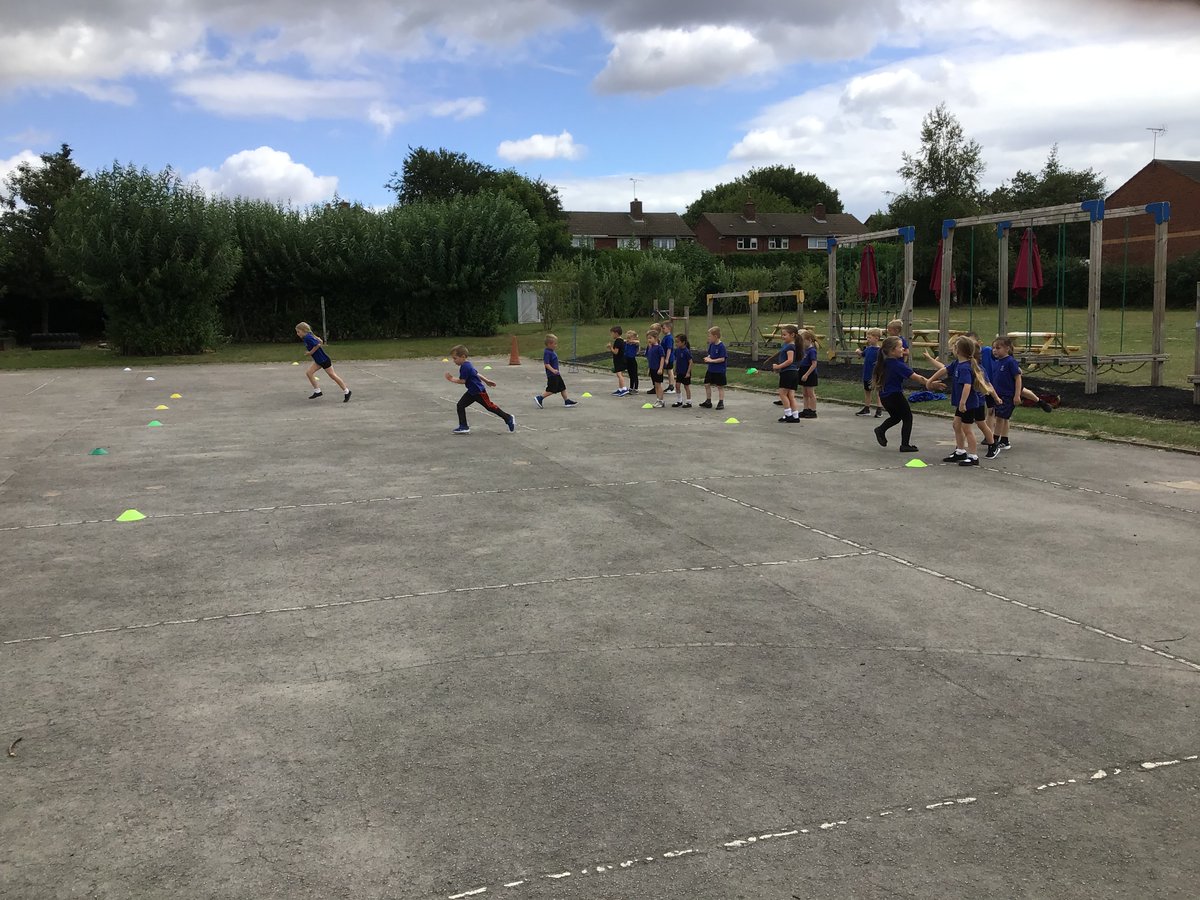 NewtonPE1's tweet photo. EYFS and KS1 enjoying goalball activities this morning, with a few running races for good measure! #physicalactivityfun @PrimaryNewton @DiamondClassat1 https://t.co/6qBE5hLQ6S