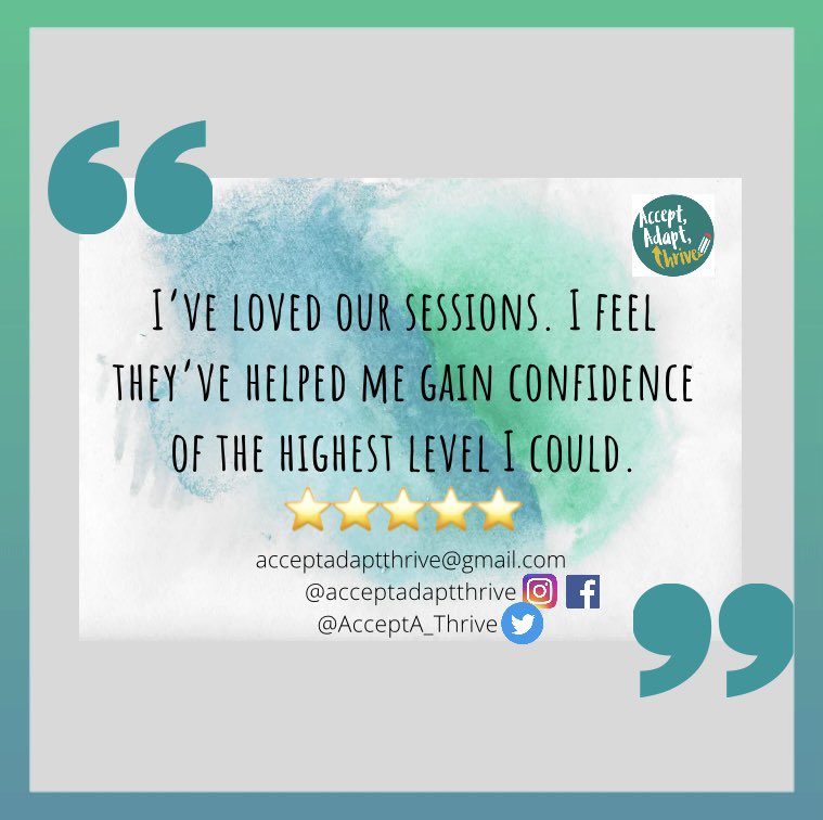 AcceptA_Thrive's tweet photo. A lovely review from a young person on their final evaluation this week! #confidence #drawingandtalking #anxiety #theraputictherapy #intervention #creative https://t.co/YfqNIXmtHH