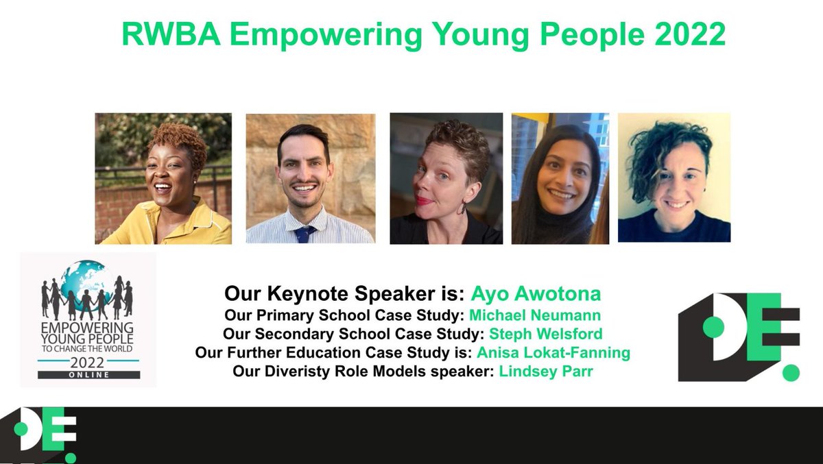 RWBAHolocaust's tweet photo. Among so many #EYP2CtW22 highlights was our @DiverseEd2020 'showcase'. 
@Ethical_Leader collated incredible session feat. @AyoAwotona_ @michaelinschool @Lindsey_Parr_ @TheBudOfaStar @TeachALF &amp; @sfcsapply students. 
You can watch a recording here: https://t.co/uoxePtIsiT https://t.co/BpkmvTK5Cb