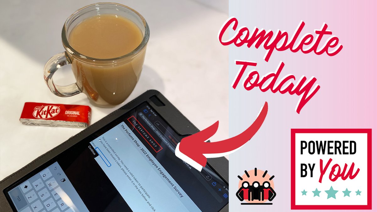 TPSPeople's tweet photo. We are #PoweredByYou #TPSpeople!
Our annual engagement survey is NOW LIVE ⚡! We want to hear 👂 what you think of life at TPS ❤️, it's completely confidential. #TakeATeaBreak with your Kitkat 🍫 TODAY!
Check your personal inbox 📫 or #TheNoseApp 👃 for more details. https://t.co/mdwz3G6JXN