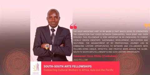 Yours truly is one the 2022 South to South Arts Fellows! Zimbabwe and Southern Africa appreciate your boy