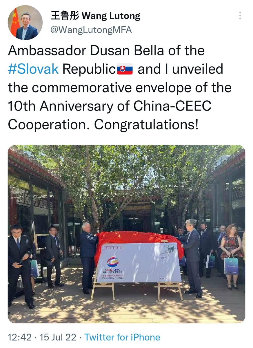 MatejSimalcik's tweet photo. Slovak Embassy in Beijing engaging in useless #16plus1 shenanigans despite the format having next to 0 relevance for #Slovakia's relations with #China.
@martin_klus @IBrockova @IvanKorcok https://t.co/T0Ad0IIaCg