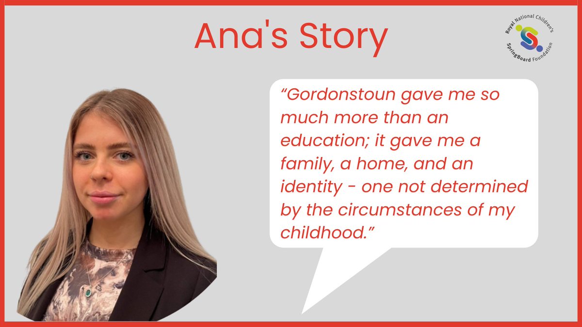 This is Ana, who attended <a href="/gordonstoun/">Gordonstoun</a> on an RNCSF bursary place. Boarding provided stability and space to immerse herself in every part of the curriculum. 
Her dream to become a lawyer starts in Sept when she begins a law degree <a href="/lse_london/">LSE London</a>
Ana's story 👇
linkedin.com/feed/update/ur…